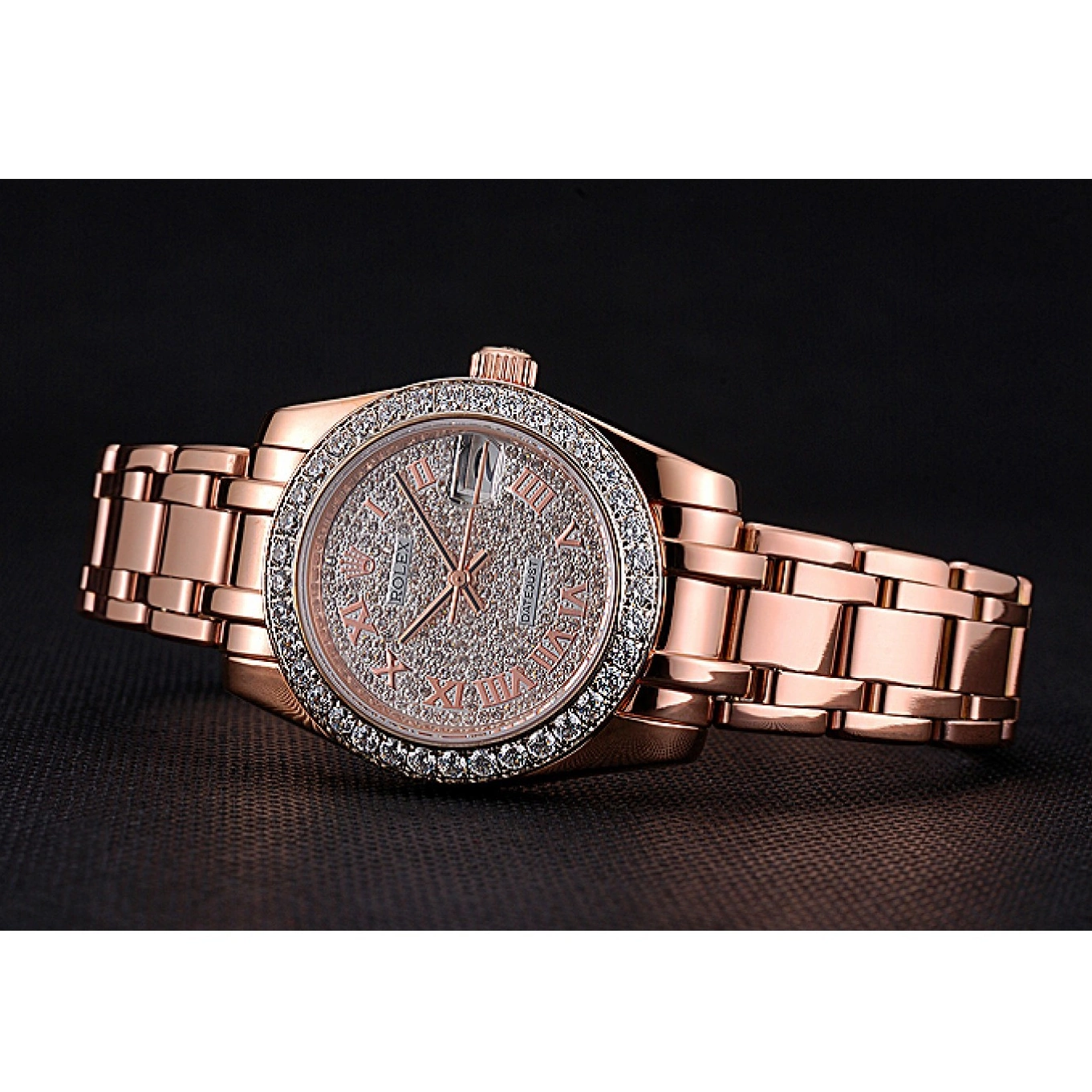 Good Copy Rolex Watches Gold Rolex Bracelet Pink And Case And Diamond Datejust Bezel Dial 622836 0601